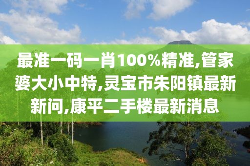 最准一码一肖100%精准,管家婆大小中特,灵宝市朱阳镇最新新问,康平二手楼最新消息