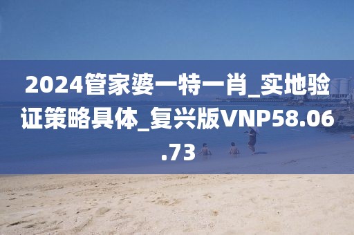 2024管家婆一特一肖_实地验证策略具体_复兴版VNP58.06.73