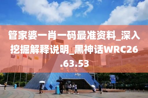 管家婆一肖一码最准资料_深入挖掘解释说明_黑神话WRC26.63.53