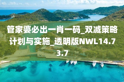 管家婆必出一肖一码_双减策略计划与实施_透明版NWL14.73.7