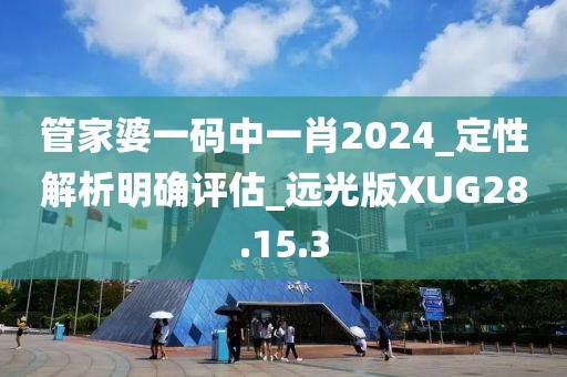 管家婆一码中一肖2024_定性解析明确评估_远光版XUG28.15.3