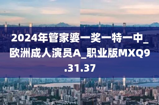 2024年管家婆一奖一特一中_欧洲成人演员A_职业版MXQ9.31.37