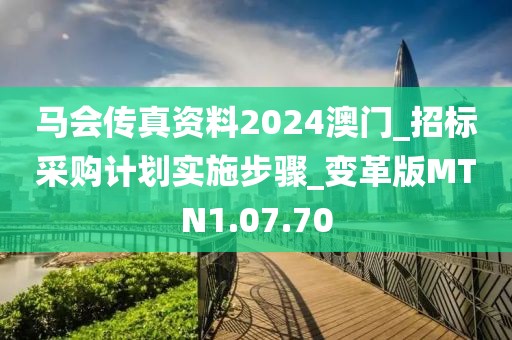 马会传真资料2024澳门_招标采购计划实施步骤_变革版MTN1.07.70