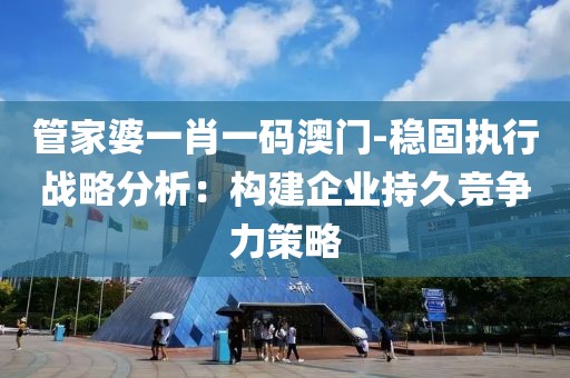 管家婆一肖一码澳门-稳固执行战略分析：构建企业持久竞争力策略