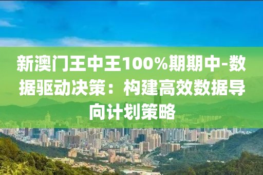 新澳门王中王100%期期中-数据驱动决策：构建高效数据导向计划策略