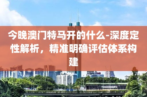 今晚澳门特马开的什么-深度定性解析，精准明确评估体系构建