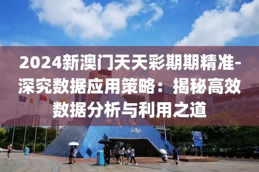 2024新澳门天天彩期期精准-深究数据应用策略：揭秘高效数据分析与利用之道