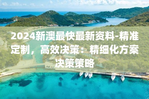 2024新澳最快最新资料-精准定制，高效决策：精细化方案决策策略