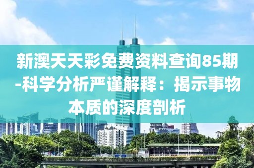 新澳天天彩免费资料查询85期-科学分析严谨解释：揭示事物本质的深度剖析