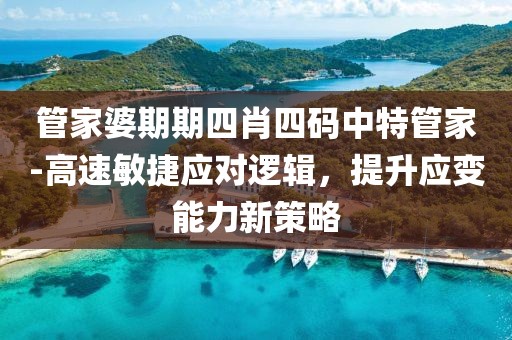 管家婆期期四肖四码中特管家-高速敏捷应对逻辑，提升应变能力新策略