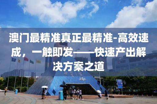 澳门最精准真正最精准-高效速成，一触即发——快速产出解决方案之道