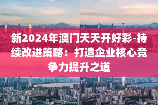 新2024年澳门天天开好彩-持续改进策略：打造企业核心竞争力提升之道