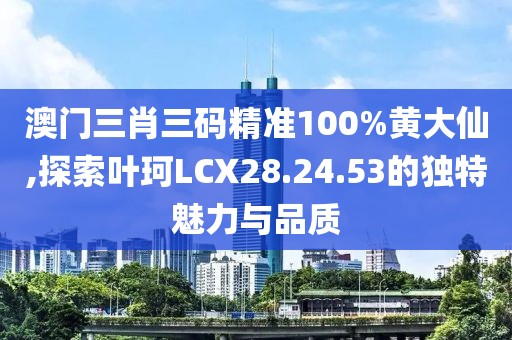 澳门三肖三码精准100%黄大仙,探索叶珂LCX28.24.53的独特魅力与品质