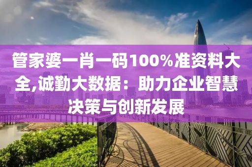 管家婆一肖一码100%准资料大全,诚勤大数据：助力企业智慧决策与创新发展