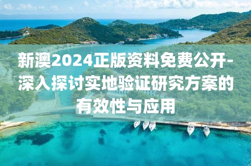 新澳2024正版资料免费公开-深入探讨实地验证研究方案的有效性与应用