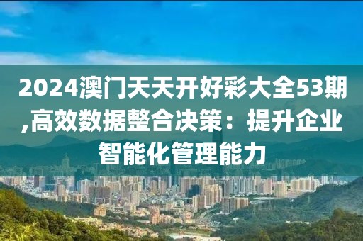 2024澳门天天开好彩大全53期,高效数据整合决策：提升企业智能化管理能力