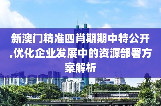 新澳门精准四肖期期中特公开,优化企业发展中的资源部署方案解析