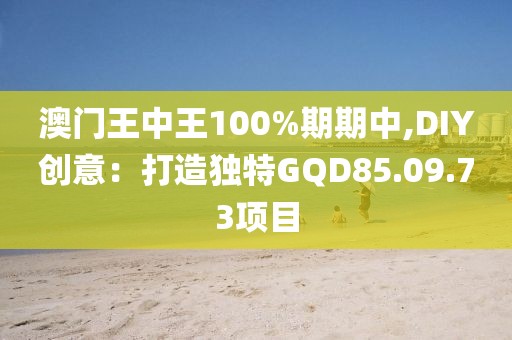 澳门王中王100%期期中,DIY创意：打造独特GQD85.09.73项目