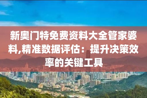 新奥门特免费资料大全管家婆料,精准数据评估：提升决策效率的关键工具