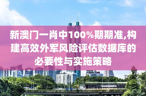 新澳门一肖中100%期期准,构建高效外军风险评估数据库的必要性与实施策略