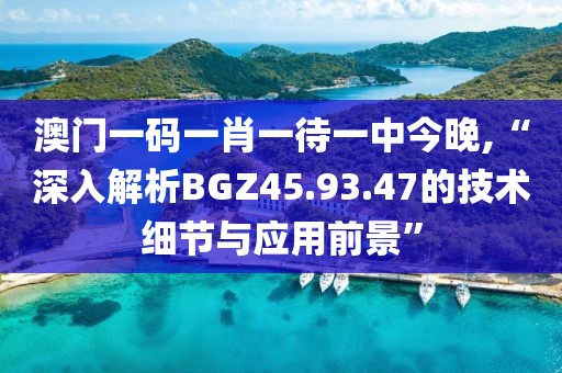 澳门一码一肖一待一中今晚,“深入解析BGZ45.93.47的技术细节与应用前景”