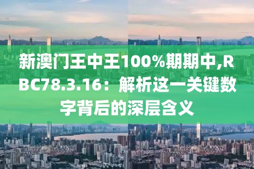 新澳门王中王100%期期中,RBC78.3.16：解析这一关键数字背后的深层含义