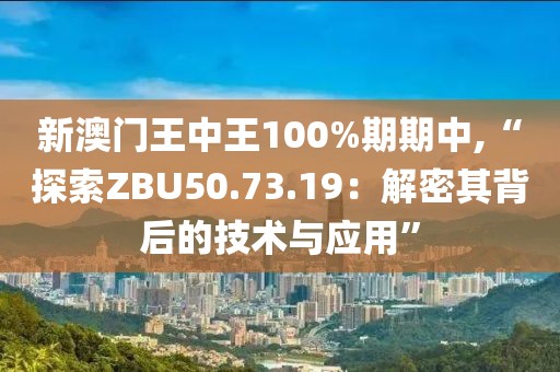 新澳门王中王100%期期中,“探索ZBU50.73.19：解密其背后的技术与应用”