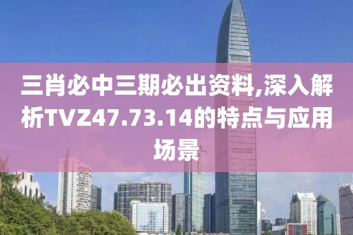 三肖必中三期必出资料,深入解析TVZ47.73.14的特点与应用场景