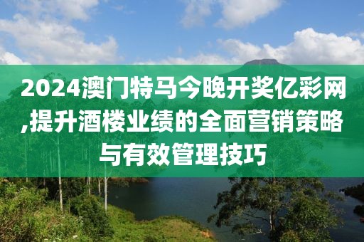 2024澳门特马今晚开奖亿彩网,提升酒楼业绩的全面营销策略与有效管理技巧