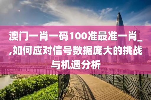 澳门一肖一码100准最准一肖_,如何应对信号数据庞大的挑战与机遇分析