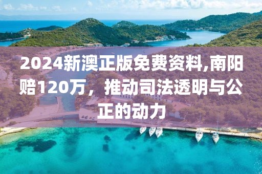 2024新澳正版免费资料,南阳赔120万，推动司法透明与公正的动力