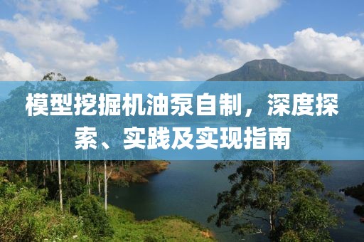 模型挖掘机油泵自制，深度探索、实践及实现指南