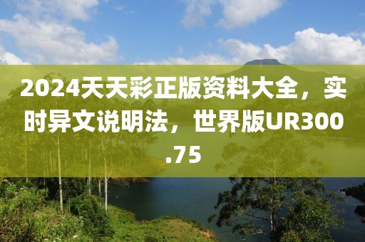 2024天天彩正版资料大全，实时异文说明法，世界版UR300.75