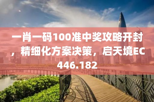 一肖一码100准中奖攻略开封，精细化方案决策，启天境EC446.182