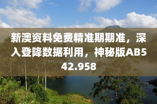 新澳资料免费精准期期准，深入登降数据利用，神秘版AB542.958