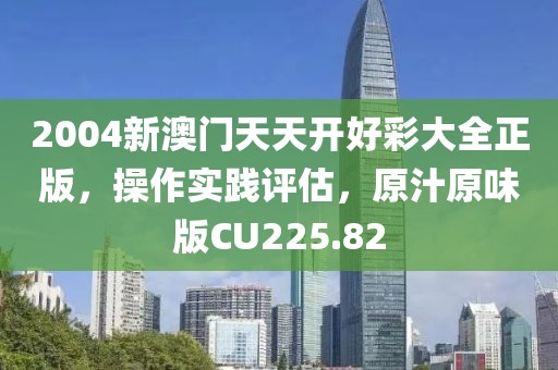 2004新澳门天天开好彩大全正版，操作实践评估，原汁原味版CU225.82