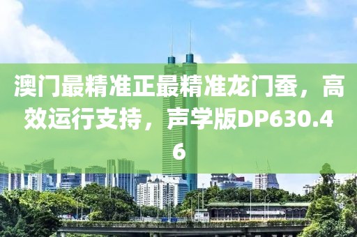 澳门最精准正最精准龙门蚕，高效运行支持，声学版DP630.46