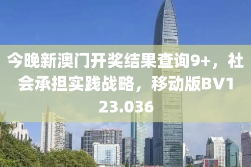 今晚新澳门开奖结果查询9+，社会承担实践战略，移动版BV123.036