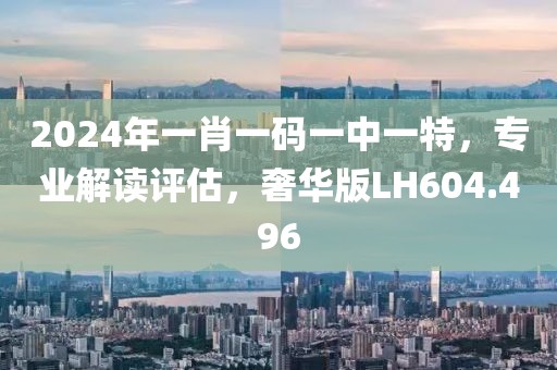 2024年一肖一码一中一特，专业解读评估，奢华版LH604.496