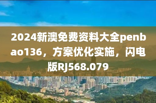 2024新澳免费资料大全penbao136，方案优化实施，闪电版RJ568.079