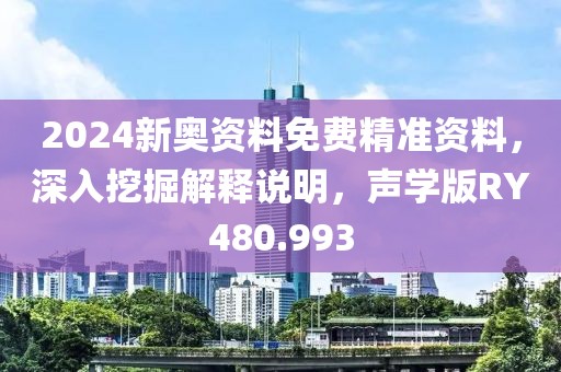 2024新奥资料免费精准资料，深入挖掘解释说明，声学版RY480.993