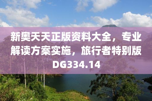 新奥天天正版资料大全，专业解读方案实施，旅行者特别版DG334.14