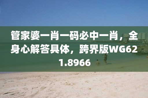 管家婆一肖一码必中一肖，全身心解答具体，跨界版WG621.8966