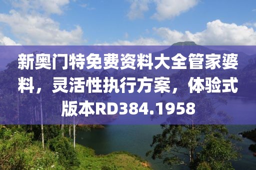 新奥门特免费资料大全管家婆料，灵活性执行方案，体验式版本RD384.1958