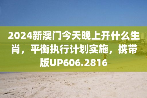 2024新澳门今天晚上开什么生肖，平衡执行计划实施，携带版UP606.2816