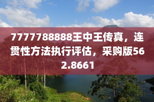 7777788888王中王传真，连贯性方法执行评估，采购版562.8661