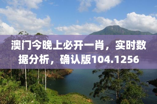 澳门今晚上必开一肖，实时数据分析，确认版104.1256