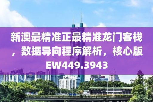 新澳最精准正最精准龙门客栈，数据导向程序解析，核心版EW449.3943