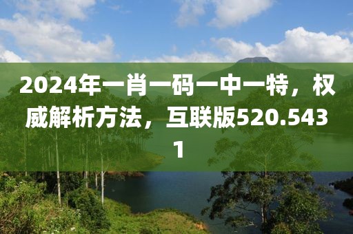 2024年一肖一码一中一特，权威解析方法，互联版520.5431