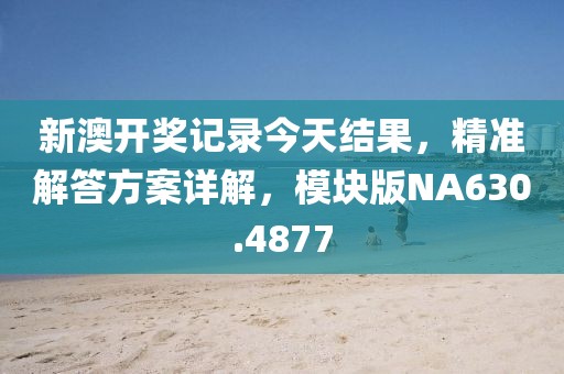 新澳开奖记录今天结果，精准解答方案详解，模块版NA630.4877